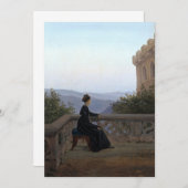 Carl Gustav Carus - Vrouw op het balkon Kaart (Voorkant / Achterkant)