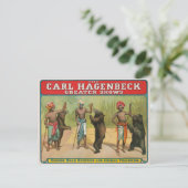  Carl Hagenbeck Circus-Poster Briefkaart (Staand voorkant)