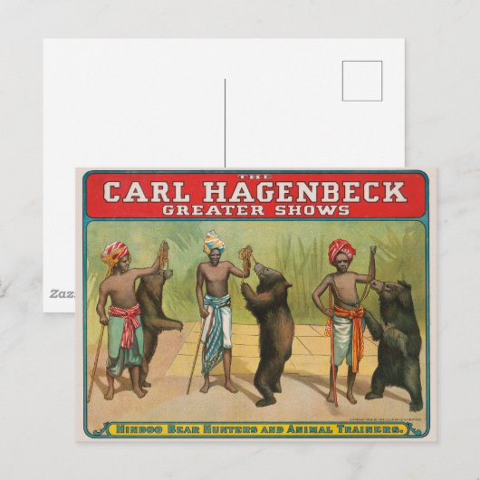Carl Hagenbeck Circus-Poster Briefkaart (Voorkant / Achterkant)