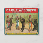  Carl Hagenbeck Circus-Poster Briefkaart (Voorkant)