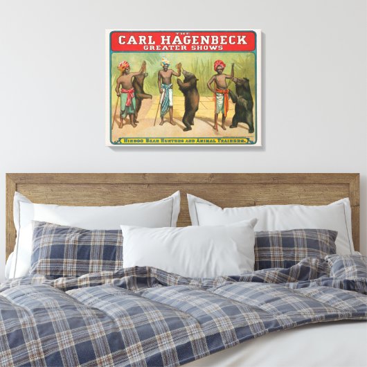 Carl Hagenbeck Circus-Poster Canvas Afdruk (Insitu (Slaapkamer))