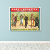 Carl Hagenbeck Circus-Poster Canvas Afdruk (Insitu (Houten vloer))