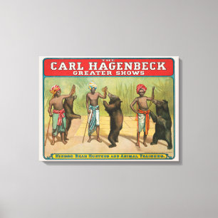  Carl Hagenbeck Circus-Poster Canvas Afdruk
