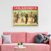 Carl Hagenbeck Circus-Poster Canvas Afdruk (Insitu (Woonkamer))