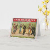 Carl Hagenbeck Circus-Poster Kaart (Gele Bloem)