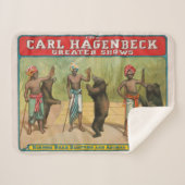 Carl Hagenbeck Circus-Poster Sherpa Deken (Voorkant (horizontaal))