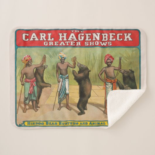 Carl Hagenbeck Circus-Poster Sherpa Deken (Voorkant (horizontaal))