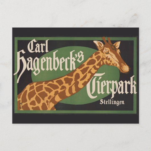  Carl Hagenbeck's Tierpark Circus Poster Briefkaart (Voorkant)