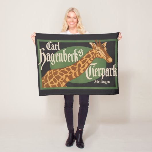  Carl Hagenbeck's Tierpark Circus Poster Fleece Deken (In situ)