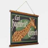 Carl Hagenbeck's Tierpark Circus Poster Hangend Wandkleed (Gebogen)