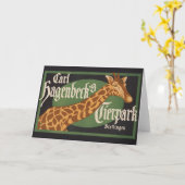  Carl Hagenbeck's Tierpark Circus Poster Kaart (Gele Bloem)