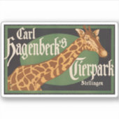  Carl Hagenbeck's Tierpark Circus Poster Sticker (Voorkant)