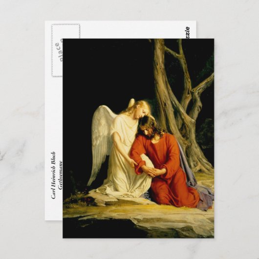 Carl Heinrich Bloch - Gethsemane Briefkaart (Voorkant / Achterkant)