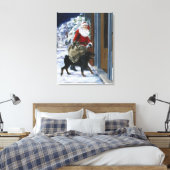 Carl Helping Santa Claus uit (b) Canvas Afdruk (Insitu (Slaapkamer))