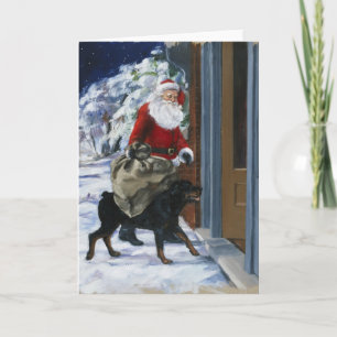 Carl Helping Santa Claus uit (b) Feestdagen Kaart