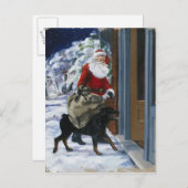 Carl Helping Santa Claus uit (b) Feestdagenkaart (Voorkant / Achterkant)