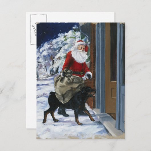 Carl Helping Santa Claus uit (b) Feestdagenkaart (Voorkant / Achterkant)