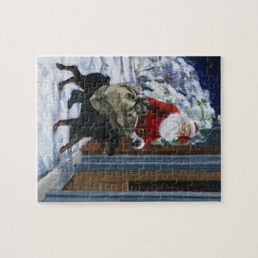 Carl Helping Santa Claus uit (b) Legpuzzel (Horizontaal)