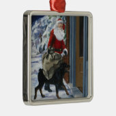 Carl Helping Santa Claus uit (b) Metalen Ornament (Rechts)