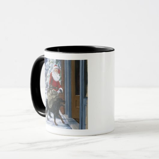 Carl Helping Santa Claus uit (b) Mok (Voorkant links)