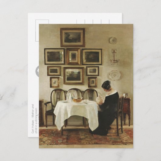Carl Holsøe Moeder en kind CC0570 Briefkaart (Voorkant / Achterkant)