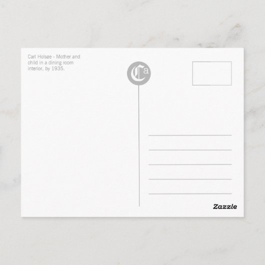 Carl Holsøe Moeder en kind CC0570 Briefkaart (Achterkant)
