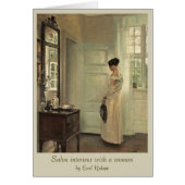 Carl Holsøe Salon interieur met vrouw CC0573 (Voorkant)