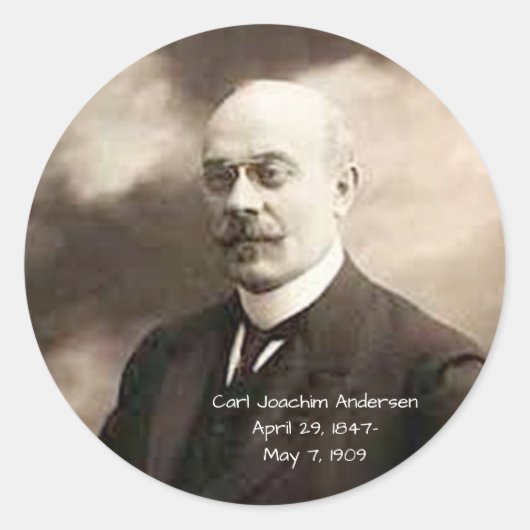 Carl Joachim Anderson Ronde Sticker (Voorkant)