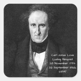 Carl Jonas Love Ludvig Almqvist c1835 Vierkante Sticker