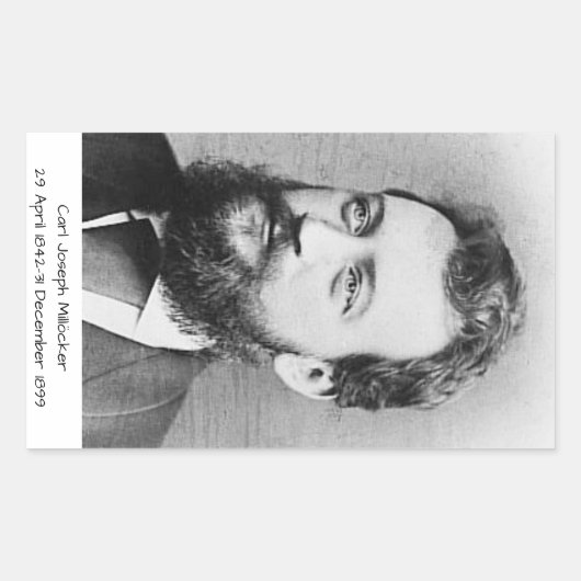Carl Joseph Millöcker Rechthoekige Sticker (Voorkant)