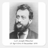 Carl Joseph Millöcker Vierkante Sticker (Voorkant)