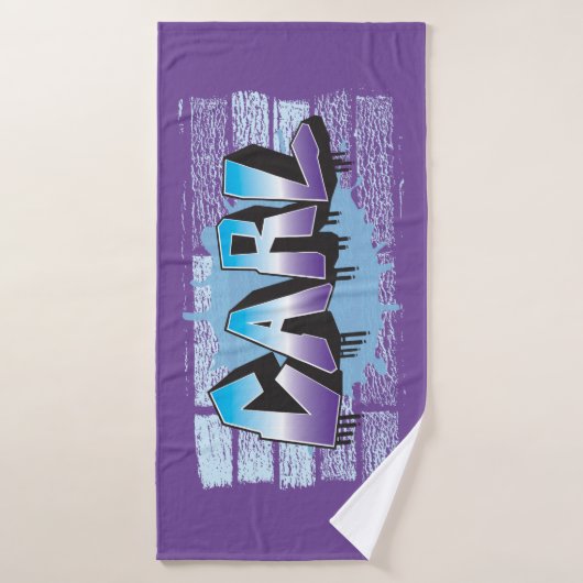 Carl Jouw naam Graffiti Bath Beach Towel Badhanddoek (Badhanddoek)