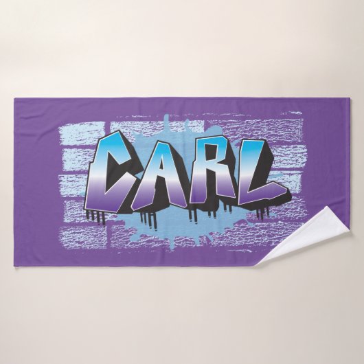Carl Jouw naam Graffiti Bath Beach Towel Badhanddoek (Badhanddoek)