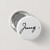 Carl Jung handtekening Ronde Button 3,2 Cm (Voorkant /achterkant)