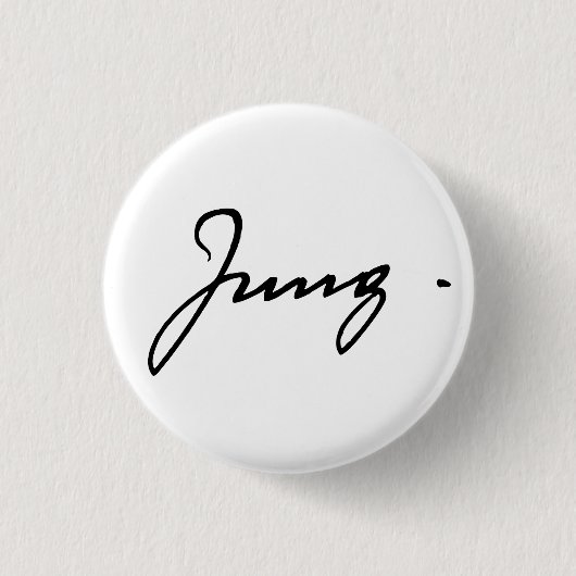 Carl Jung handtekening Ronde Button 3,2 Cm (Voorkant)