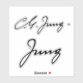 Carl Jung handtekening Sticker (Vel)