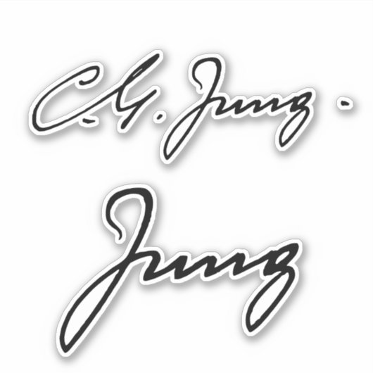 Carl Jung handtekening Sticker (Voorkant)