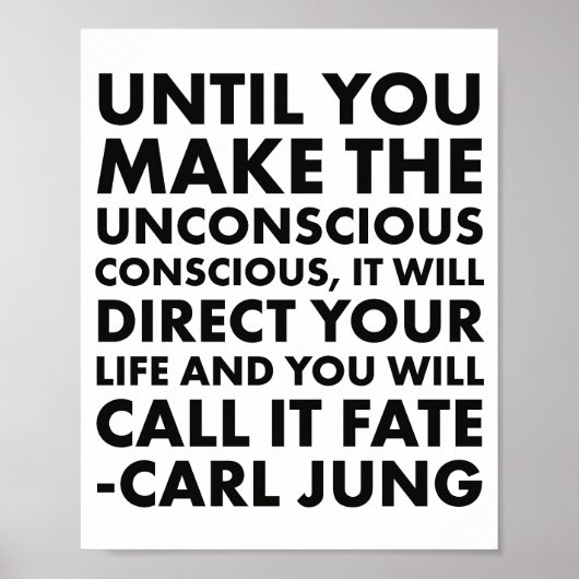 Carl Jung Quote onaangenaam Poster (Voorkant)