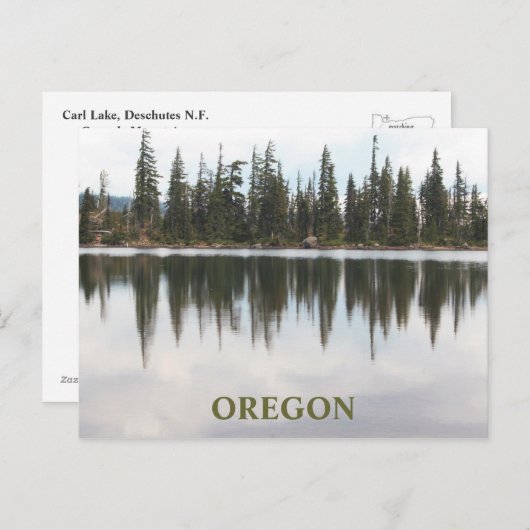 Carl Lake Oregon Briefkaart (Voorkant / Achterkant)