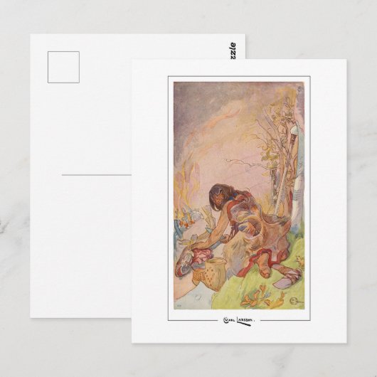 Carl Larsson #32 - Fine Art Briefkaart (Voorkant / Achterkant)