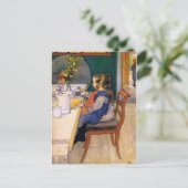 Carl Larsson A Late Riser's Miserable Breakfast Briefkaart (Staand voorkant)