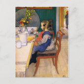 Carl Larsson A Late Riser's Miserable Breakfast Briefkaart (Voorkant)