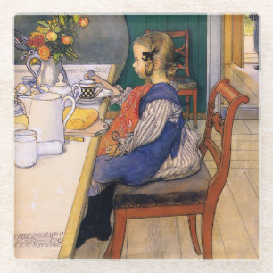 Carl Larsson A Late Risers Miserable Breakfast Glazen Onderzetter