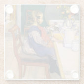 Carl Larsson A Late Risers Miserable Breakfast Glazen Onderzetter (Achterkant)
