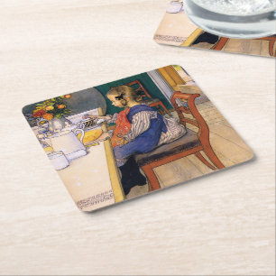 Carl Larsson A Late Risers Miserable Breakfast Kartonnen Onderzetters