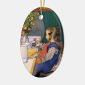 Carl Larsson A Late Riser's Miserable Breakfast Keramisch Ornament (Links)