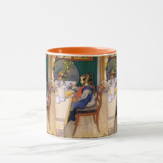 Carl Larsson A Late Riser's Miserable Breakfast Mok (Midden)