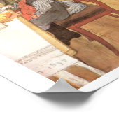 Carl Larsson A Late Riser's Miserable Breakfast Poster (Hoek)