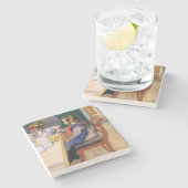 Carl Larsson A Late Risers Miserable Breakfast Stenen Onderzetter (Zijkant)