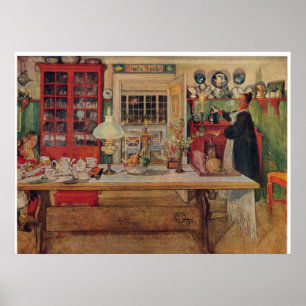 Carl Larsson aan het klaarmaken voor een game Poster